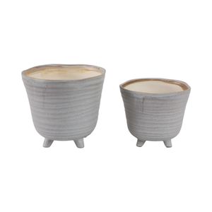 REXDALE SET OF 2 IVORY PLANTER 6 (IN) 1