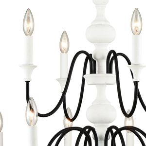 Val de Loire 36'' Wide 12-Light Chandelier - White 3
