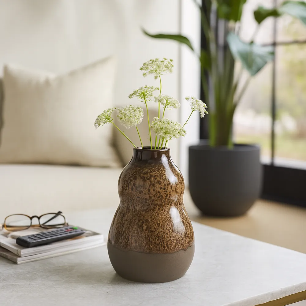 HARLEMHAVEN BROWN VASE 12 (IN)