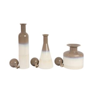 RAYMONDRUN SET OF 3 IVORY VASES 21 (IN) 4