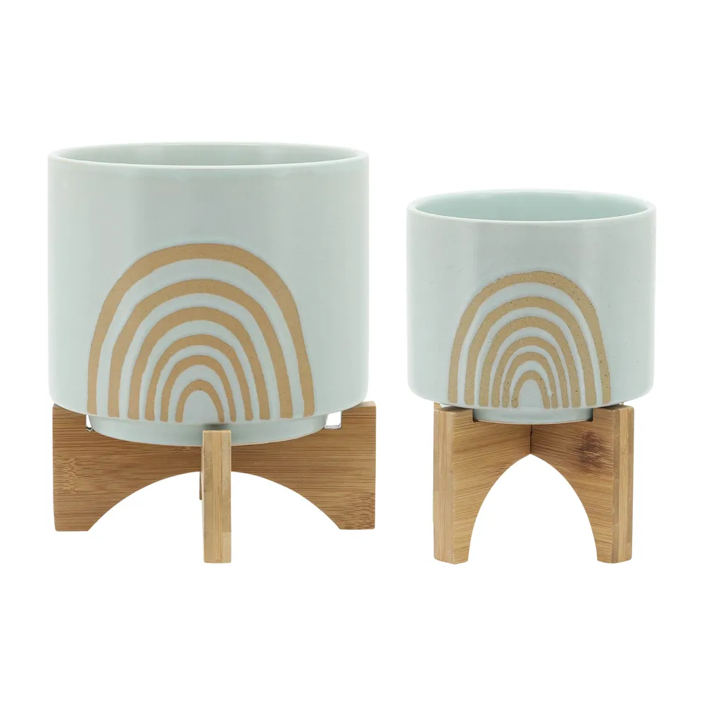 RUTHCLIFF SET OF 2 GREEN PLANTER 11 (IN)
