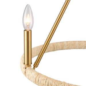 Abaca 20'' Wide 3-Light Chandelier - Brushed Gold 4