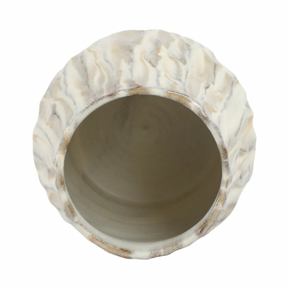 CROSBYLEY CREAM VASE 8 (IN)