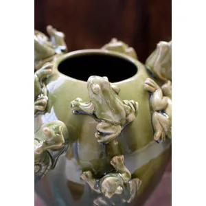 Ceramic Frogs and Snails Vase 2