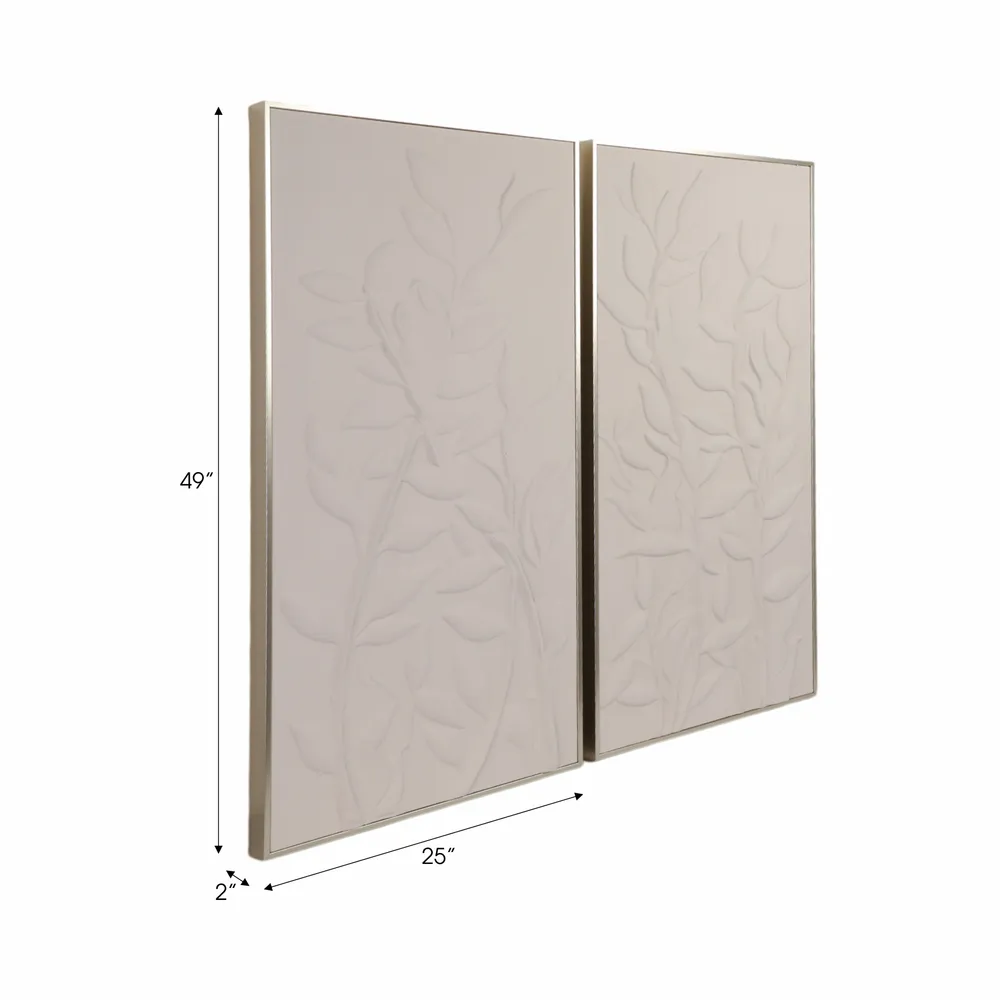 GLENNSTONE SET OF 2 WHITE ART 49 (IN)