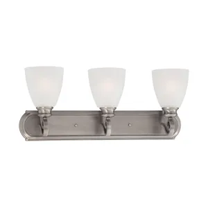 Haven 3-Light Wall Lamp in Satin Pewter 1