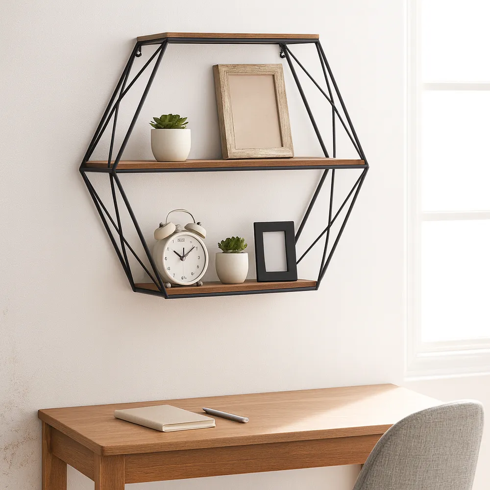 INGRIDHAVEN BROWN WALL SHELF 21 (IN)
