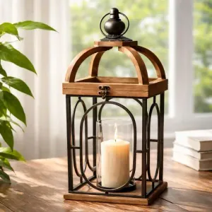 Song Bird Cage Lantern 7x7x15in 1