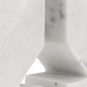 HUTTONLAKE SET OF 2 WHITE BOOKENDS 6 (IN) 6