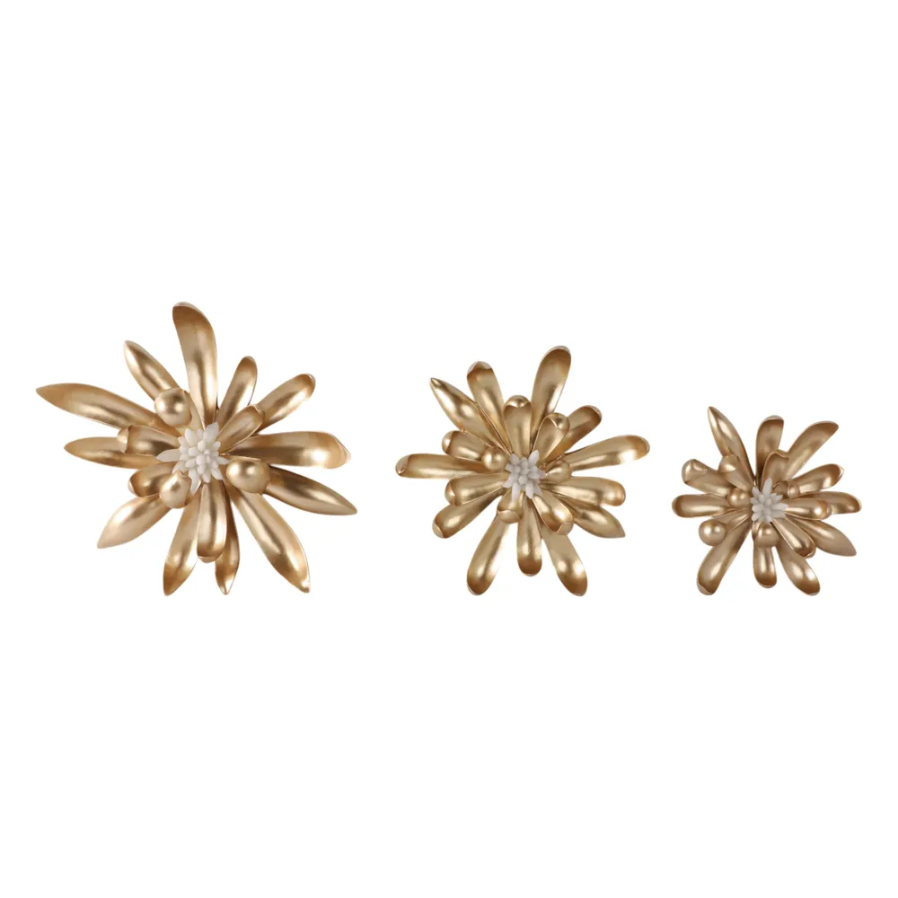 ELLENGROVE SET OF 3 GOLD WALL SCULPTURES 16 (IN)