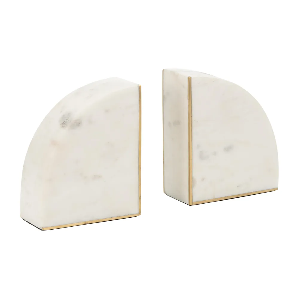 COREYFIELD SET OF 2 WHITE BOOKENDS 5 (IN)