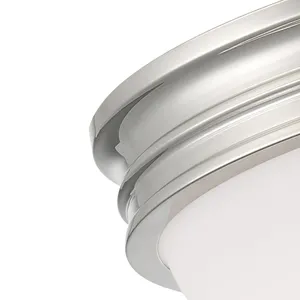 Galen 14'' Wide 3-Light Flush Mount - Polished Nickel 3