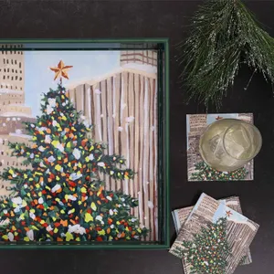 Cityscape Yuletide Paper Cocktail Napkins (Pack of 25) 3
