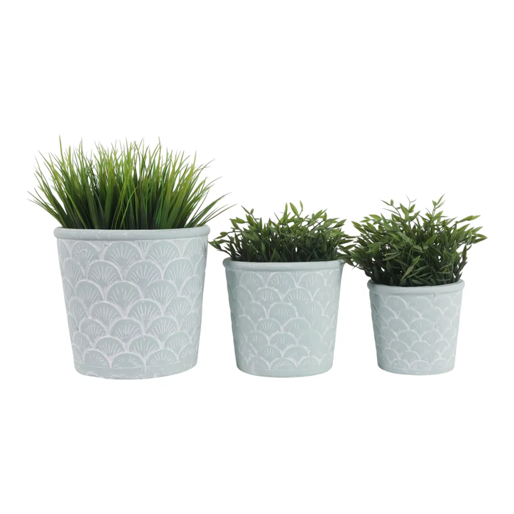 ROLANDGATE SET OF 3 BLUE PLANTER 9 (IN)
