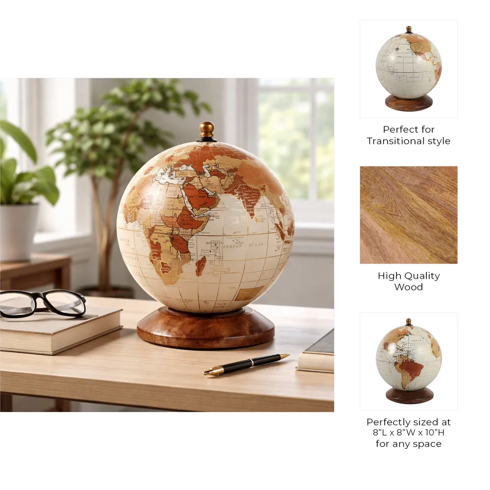 KNOXBEACH BRONZE GLOBE 10 (IN)