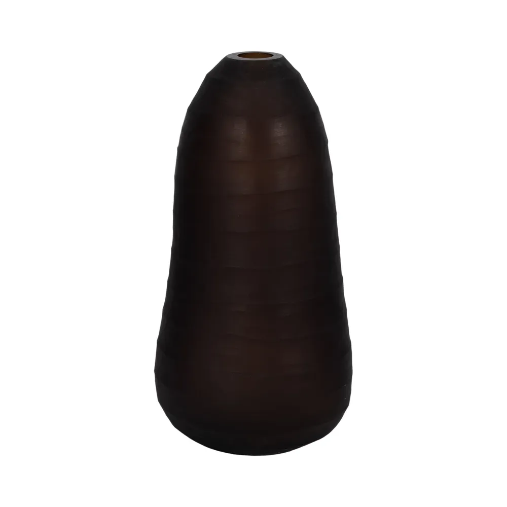 OWENWELL BROWN GLASS VASE 17 (IN)
