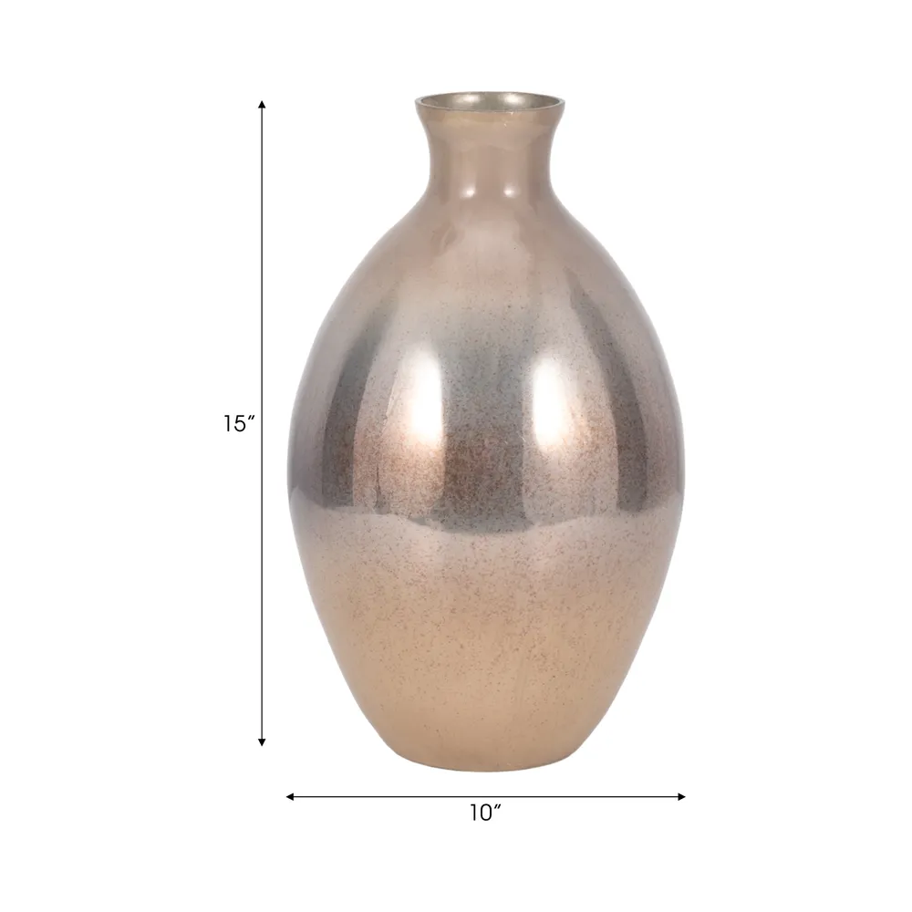 ELMONTDALE GOLD GLASS VASE 15 (IN)