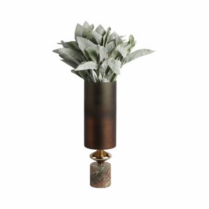 OPALHAVEN BROWN GLASS VASE 17 (IN) 3