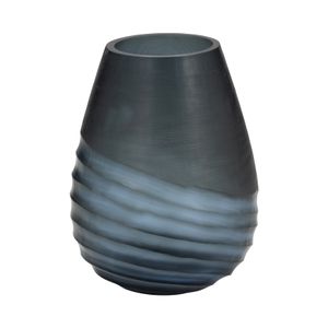 CARTERHAVEN BLUE GLASS VASE 10 (IN) 4