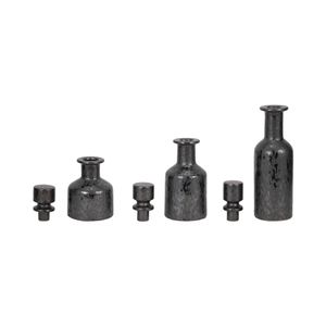 RAESIDE SET OF 3 BLACK VASES 15 (IN) 4