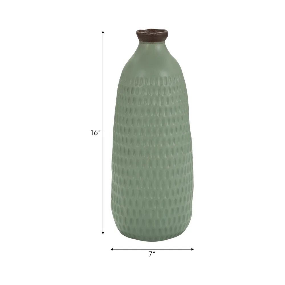 HOLLIS GREEN VASE 16 (IN)