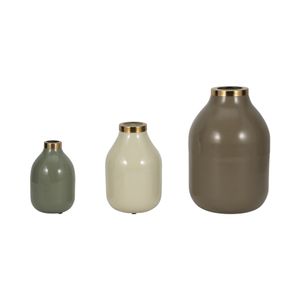 DUFFYHOLM SET OF 3 GREEN VASES 12 (IN) 4