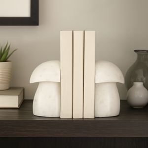 CHASEVALE SET OF 2 WHITE BOOKENDS 6 (IN) 11