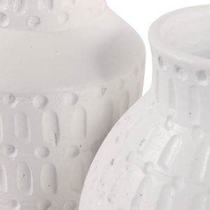 DENTONWORTH SET OF 2 WHITE VASES 7 (IN) 8