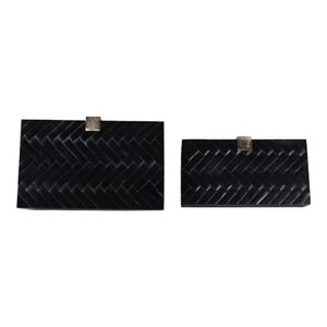 HAZENHOLM SET OF 2 BLACK BOXES 4 (IN) 9