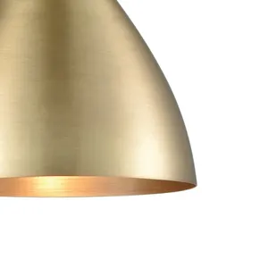 Spun Aluminum 7'' Wide 1-Light Mini Pendant - French Brass 4