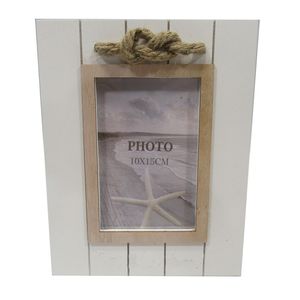 9" WHITE FRAME WITH ROPE KNOT 1