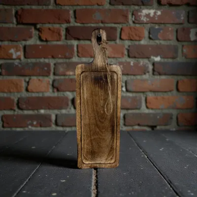 Dark Wood Chopping Tray 15x5x0.5in