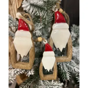 Hollow Santa Ornament Set 4,5 and 6in 1