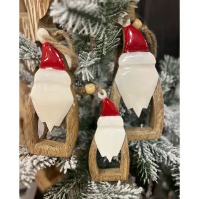 Hollow Santa Ornament Set 4,5 and 6in