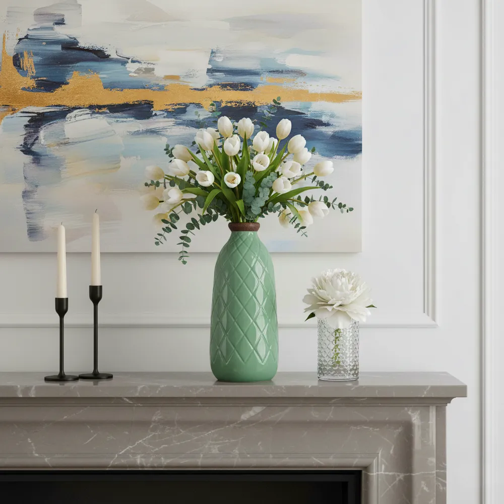 EMMONSFORD GREEN VASE 12 (IN)