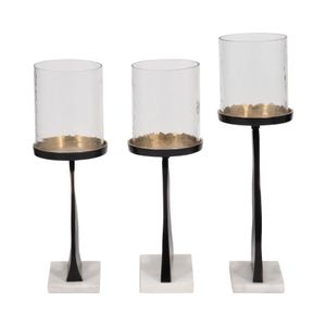 PALMERLAKE SET OF 3 BLACK CANDLE HOLDER 15 (IN) 5