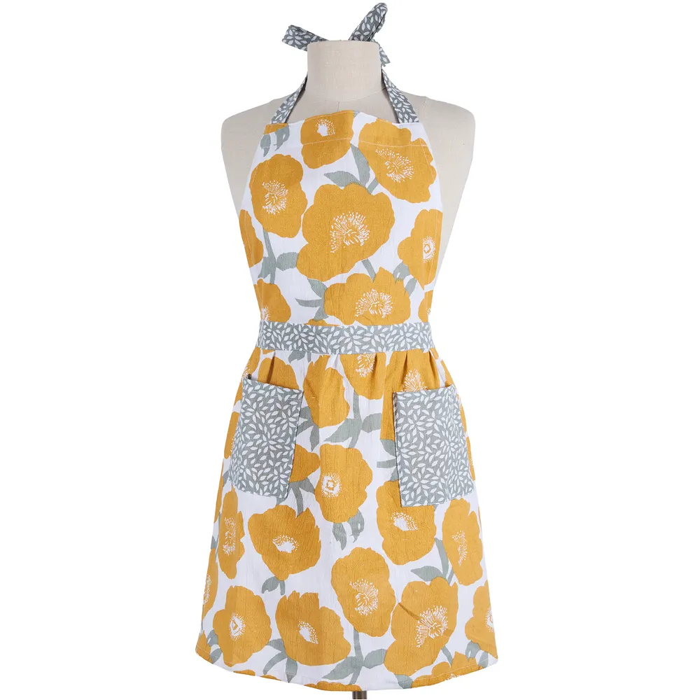 Icelandic Poppies Gold Apron
