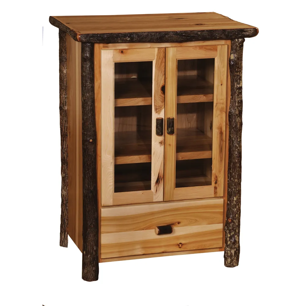 Hickory Log Media Cabinet - Slate
