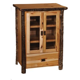 Hickory Log Media Cabinet - Natural