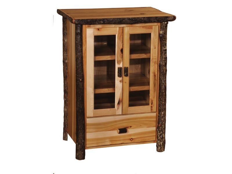 Hickory Log Media Cabinet - Natural 2