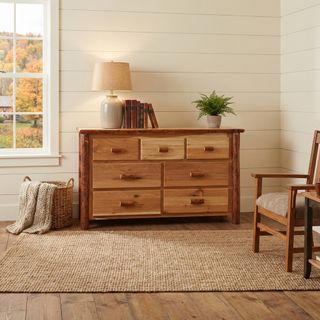 Hickory Log Seven Drawer Dresser - Slate - Premium Line