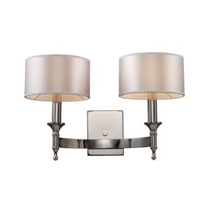 Pembroke 12'' High 2-Light Sconce - Polished Nickel 1