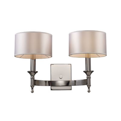 Pembroke 12″ High 2-Light Sconce - Polished Nickel