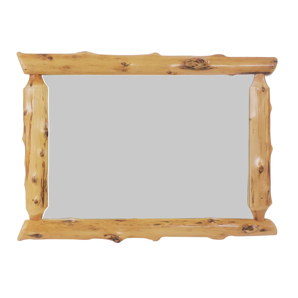 Cedar Log  Half-Log Mirror - Frame Only - Natural - 32"W x 36"H