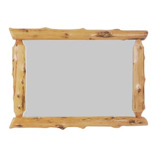 Cedar Log  Half-Log Mirror - Frame Only - Natural - 32"W x 36"H