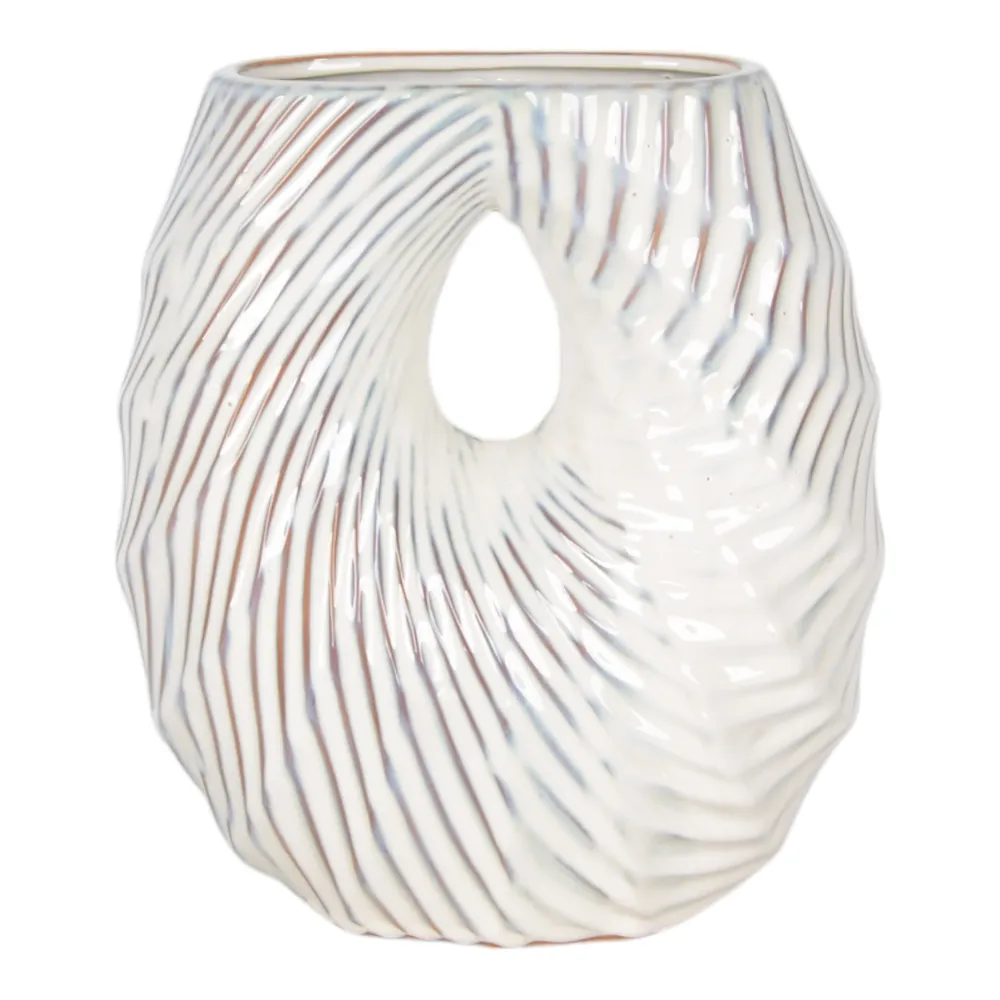 HAYWOODWAY WHITE VASE 12 (IN)