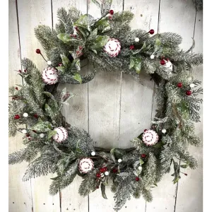 Christmas Peppermint Wreath 1