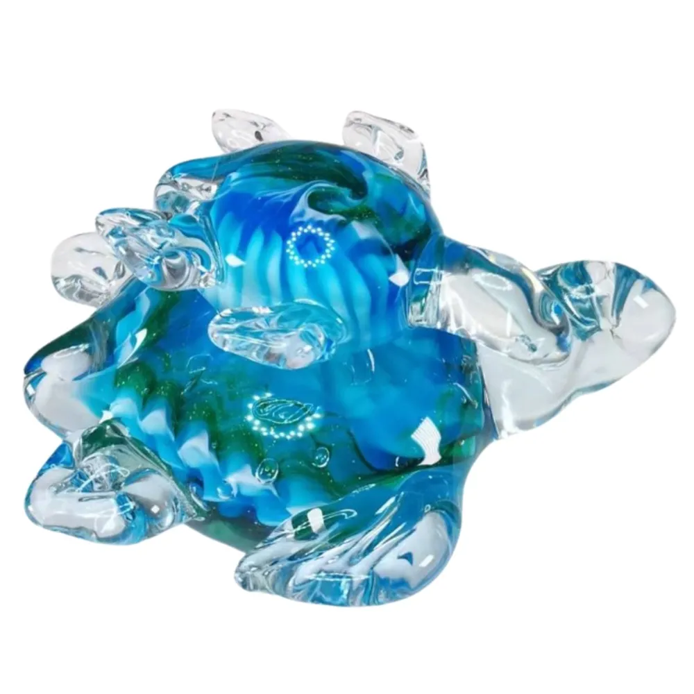 5" GLASS TURTLE WITH BABY 520g