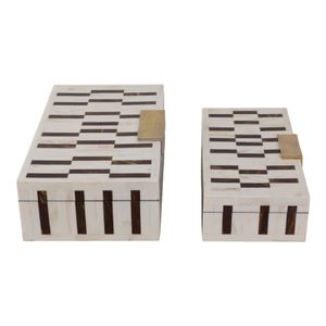 CHLOETON SET OF 2 BROWN BOXES 5 (IN) 4