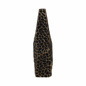 17" BALAZ BRONZE ASYMETRICAL METAL VASE 1